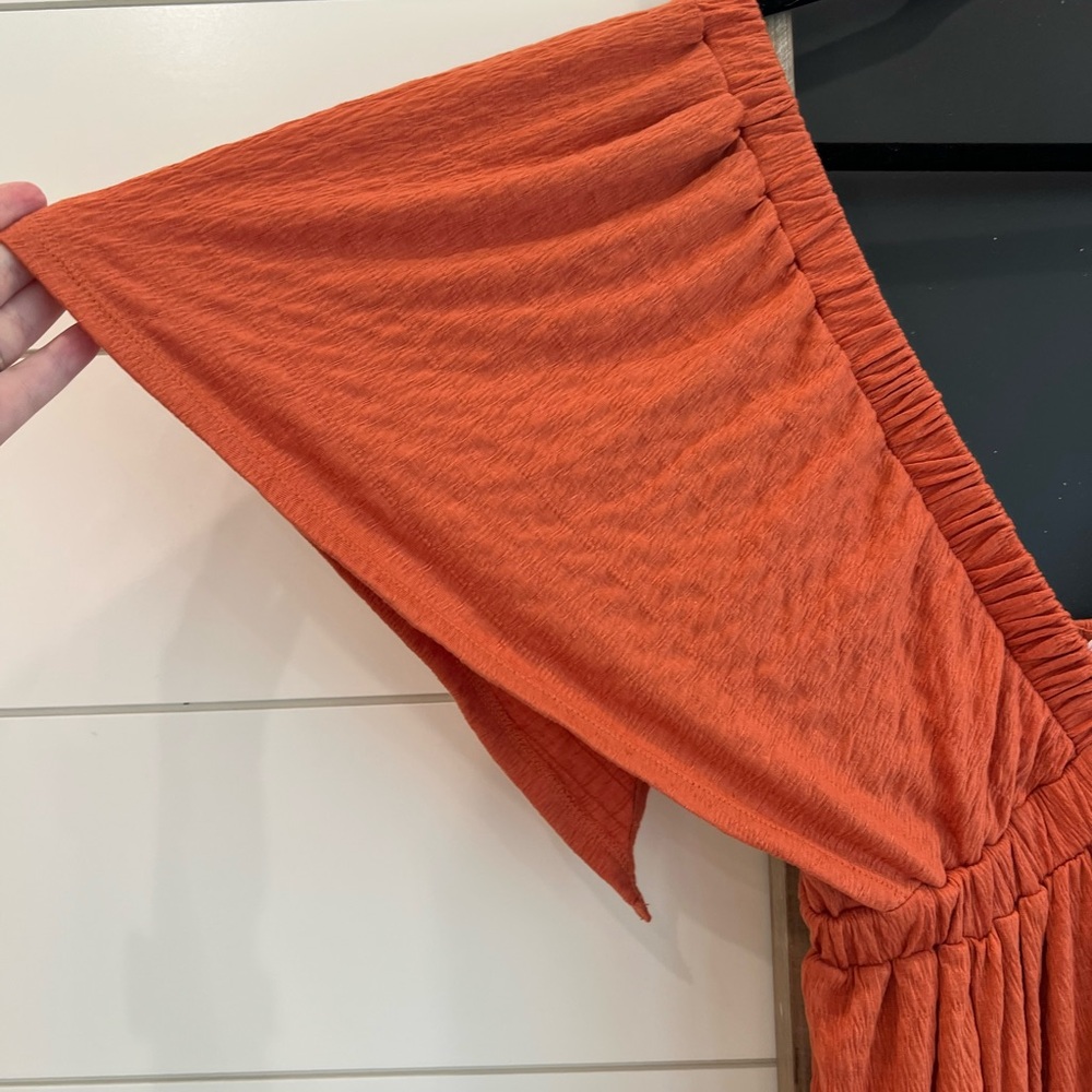 NEW Free People Orange La La Maxi Dress - Picture 7 of 11